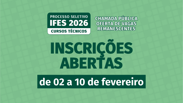 Chamada pública de oferta de vagas remanescentes dos cursos técnicos concomitante e subsequente